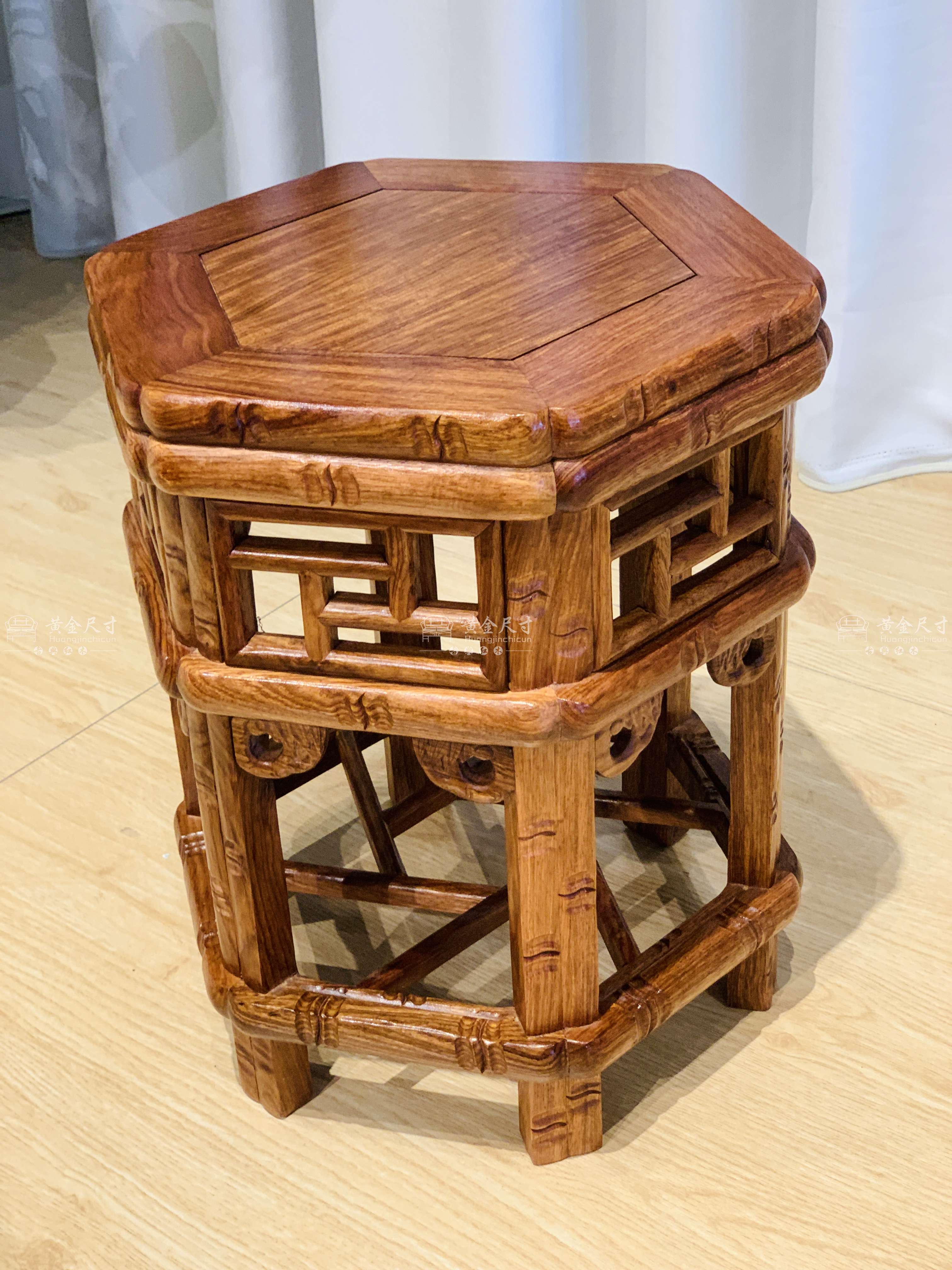 1.1米竹节六角桌  A18烫蜂蜡  (15).jpg