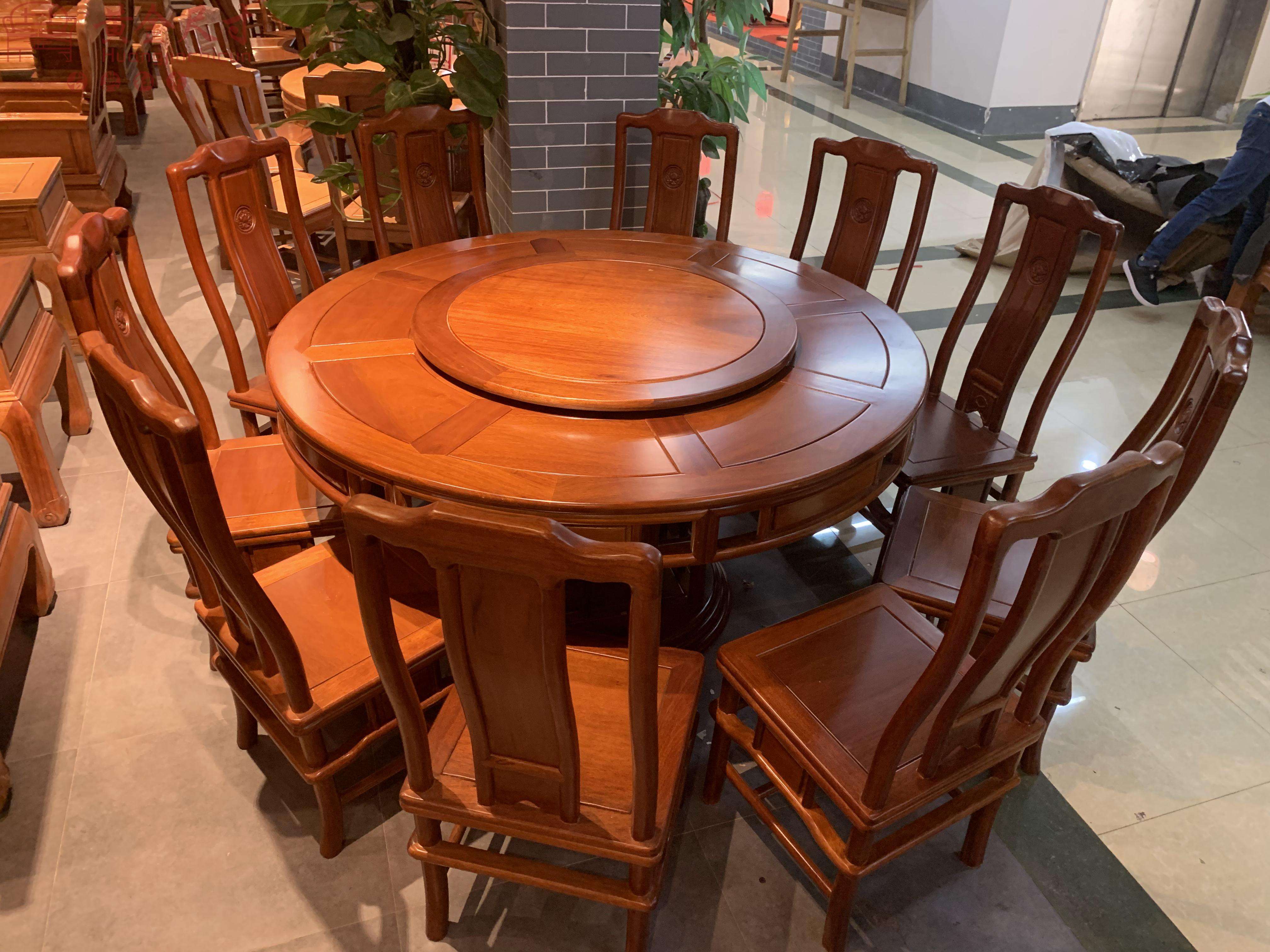 1.5米明式圆台（漆） 南洋红木 A20