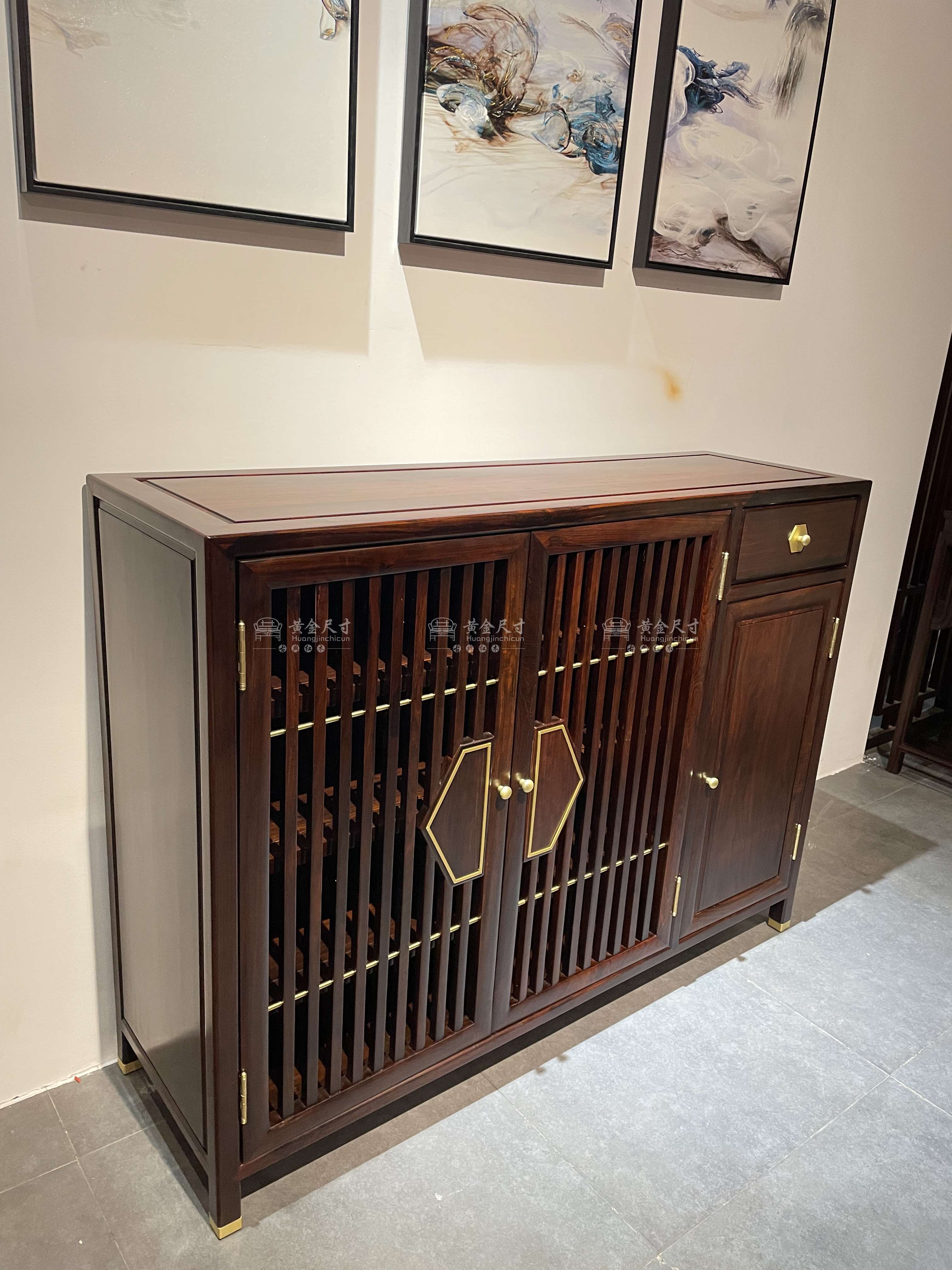 1.3米新中式雅韵三门鞋柜 A93原木上蜡 (4).jpg