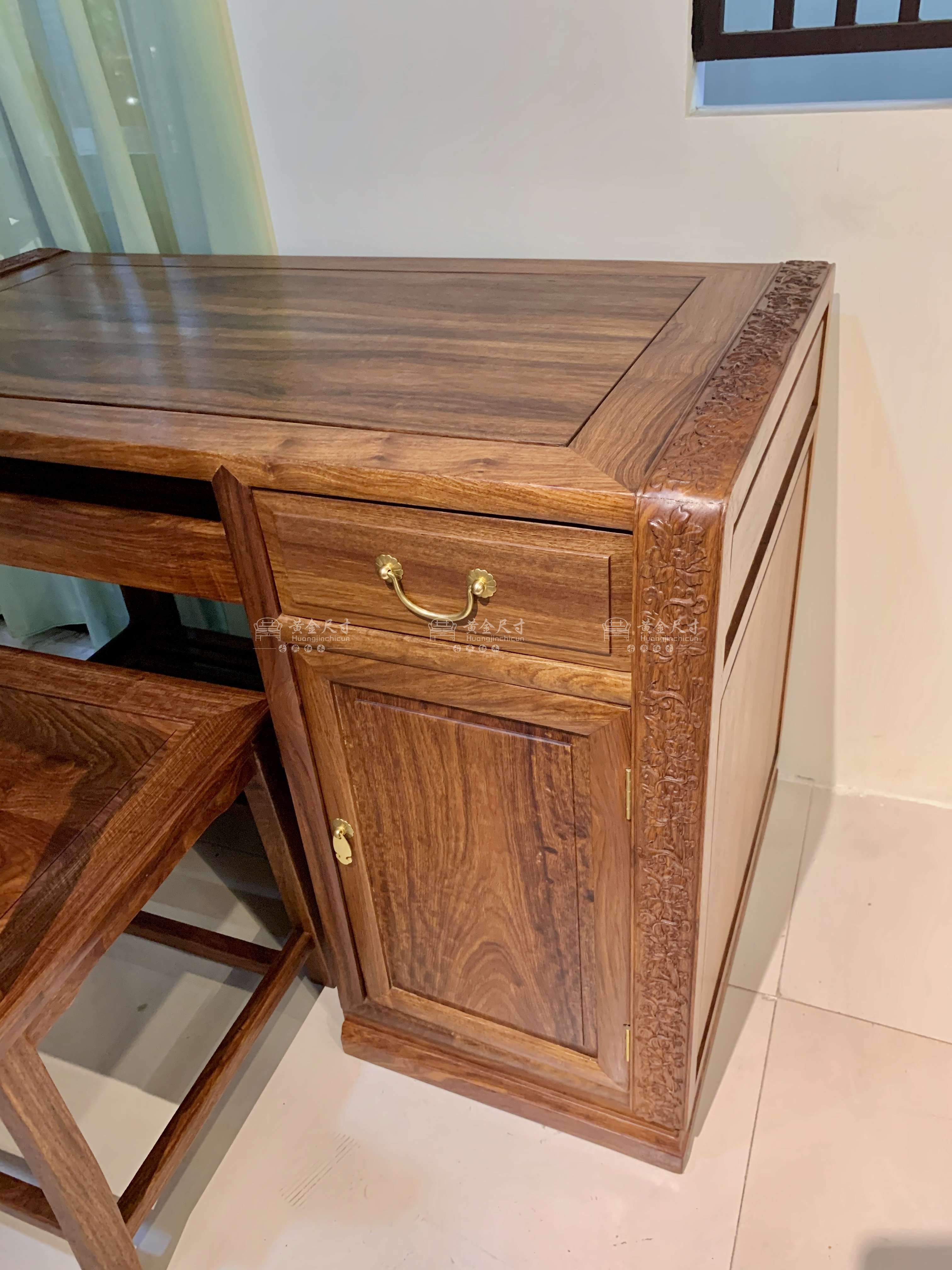 1.2米国色天香书桌+国色椅 A139烫蜂蜡 (3).JPG