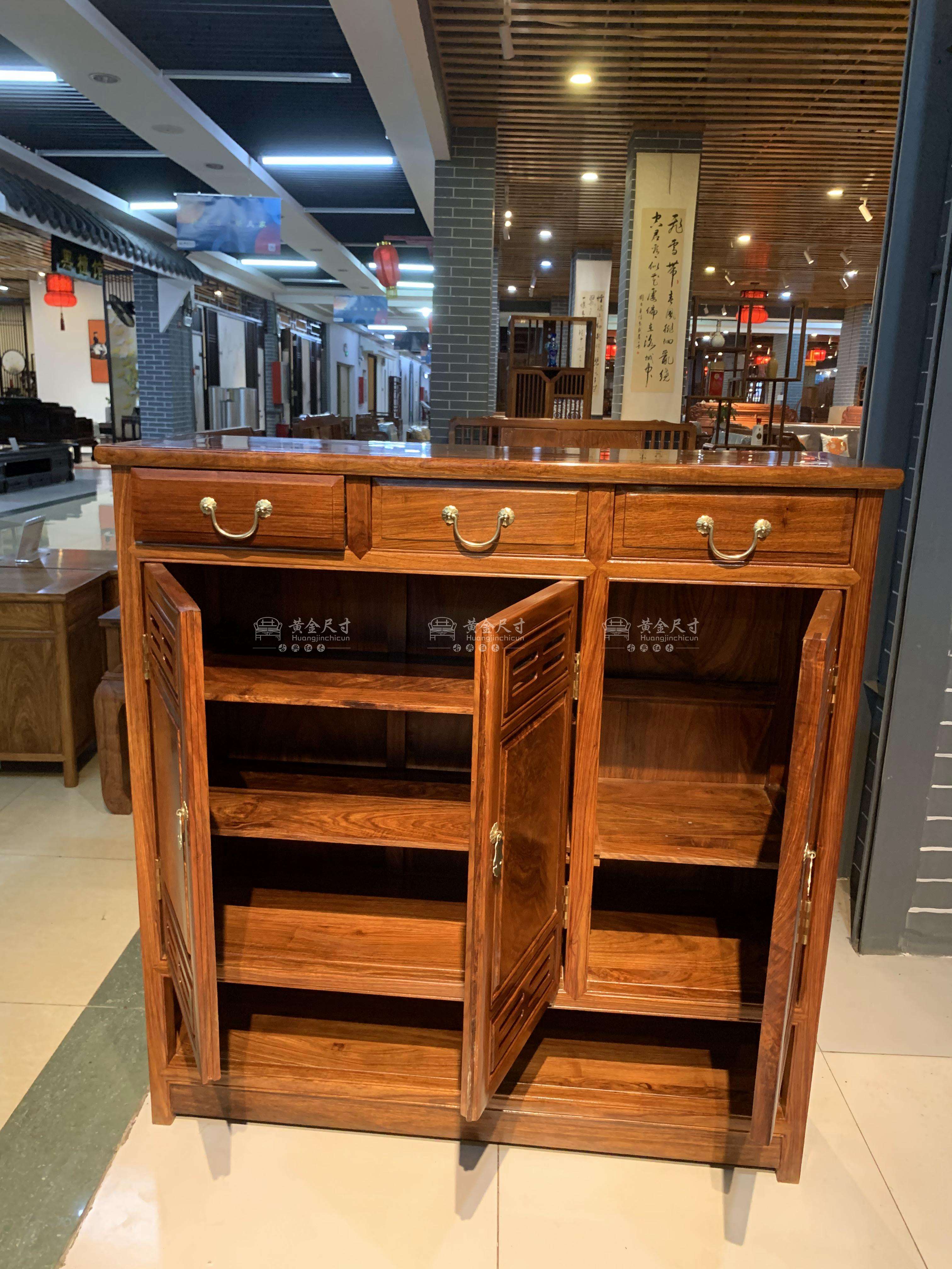 1.06米豪华三门鞋柜 A18蜜蜡 (2).JPG