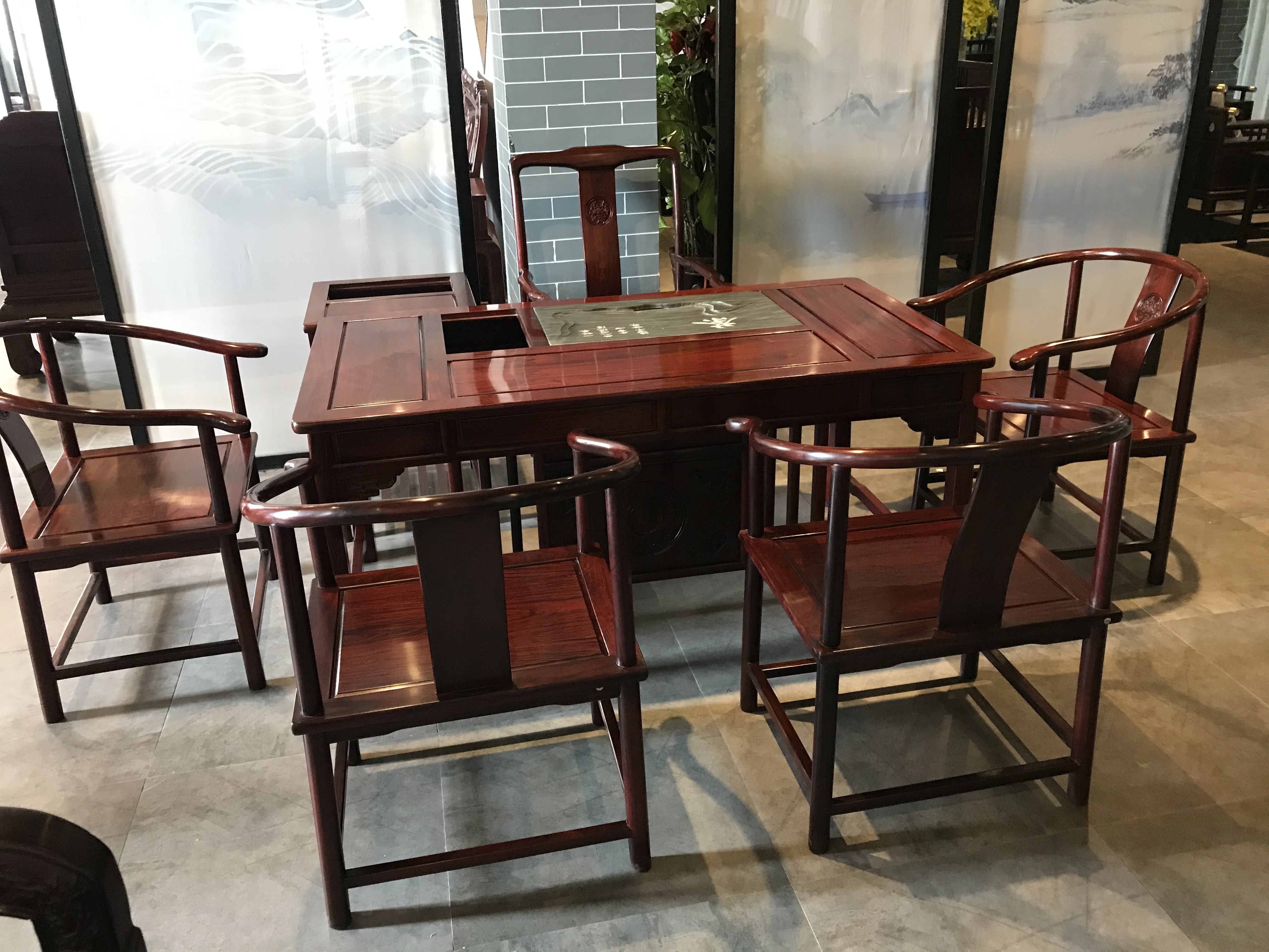 1.53米心如茶台六件套 A92擦生漆.jpg