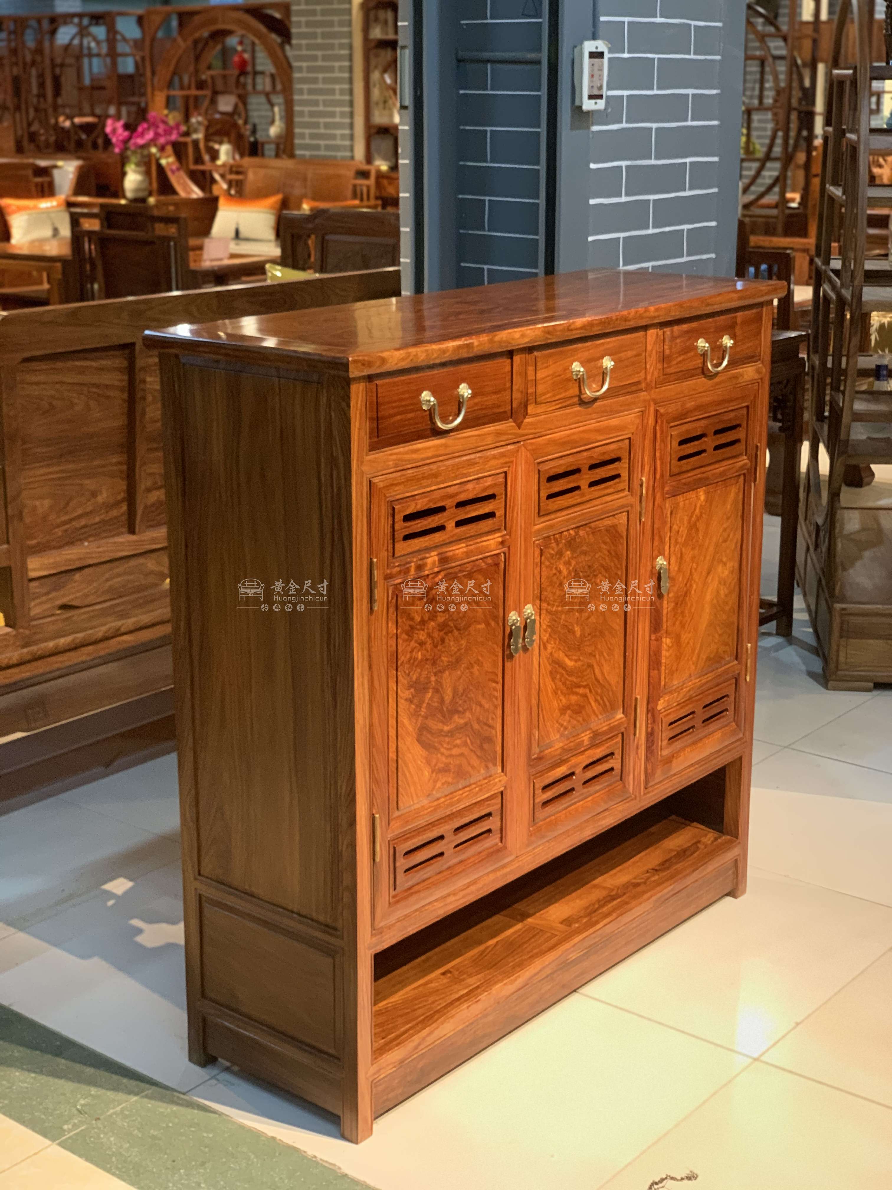 1.06米豪华三门鞋柜 A18蜜蜡 (6).JPG