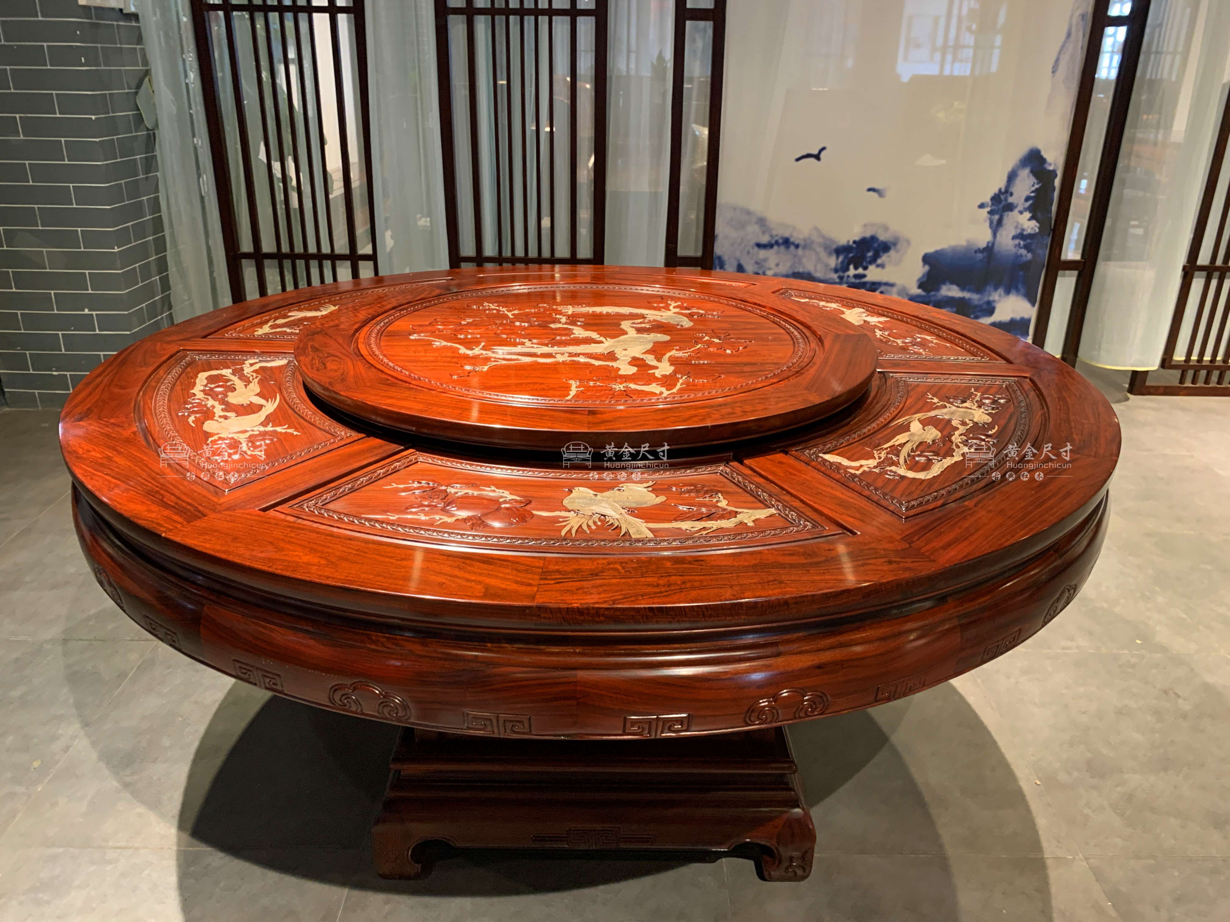 1.53米花鸟檀雕圆台 大奔椅 A92擦生漆  (2).jpg
