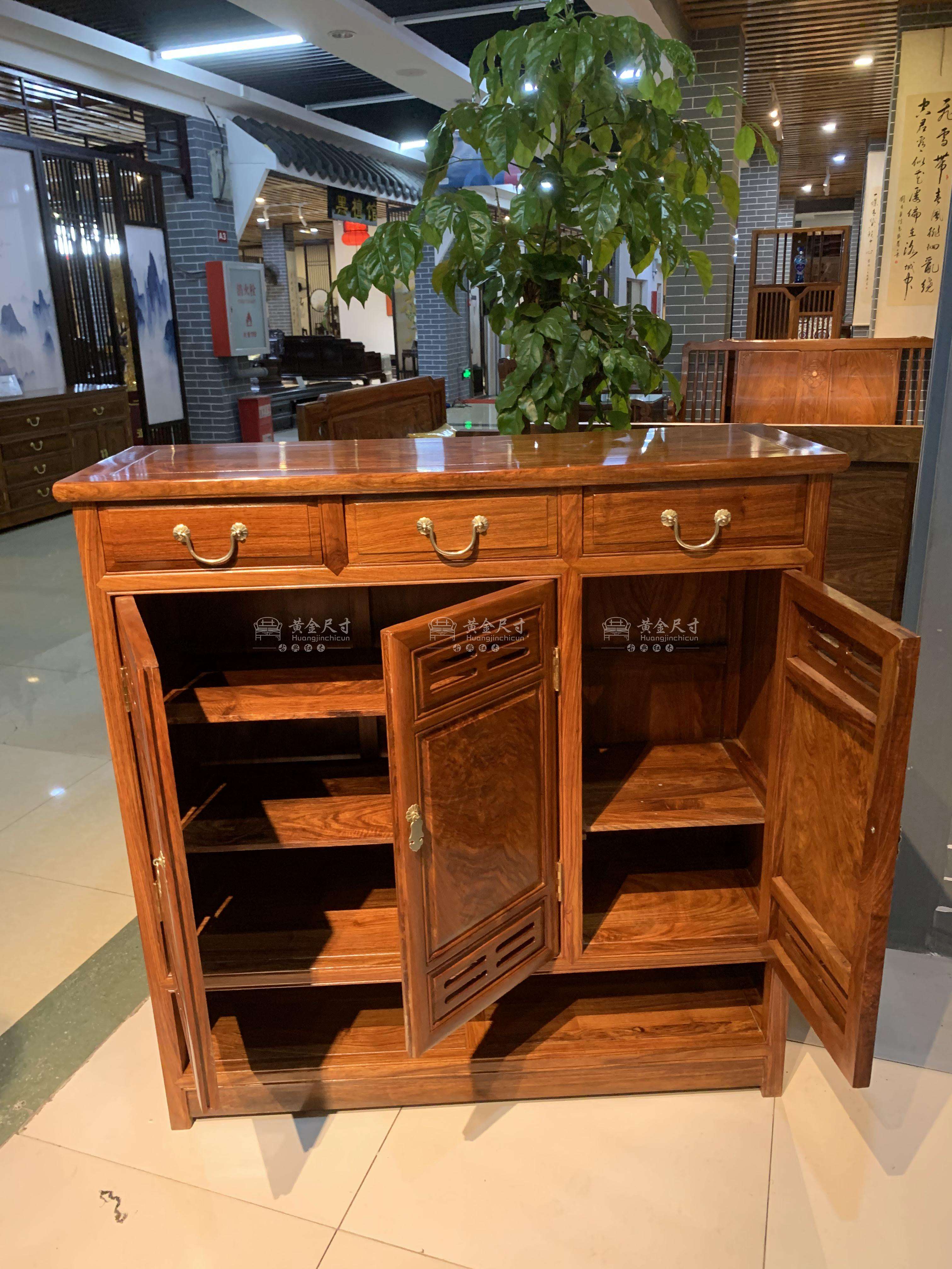 1.06米豪华三门鞋柜 A18蜜蜡 (13).JPG