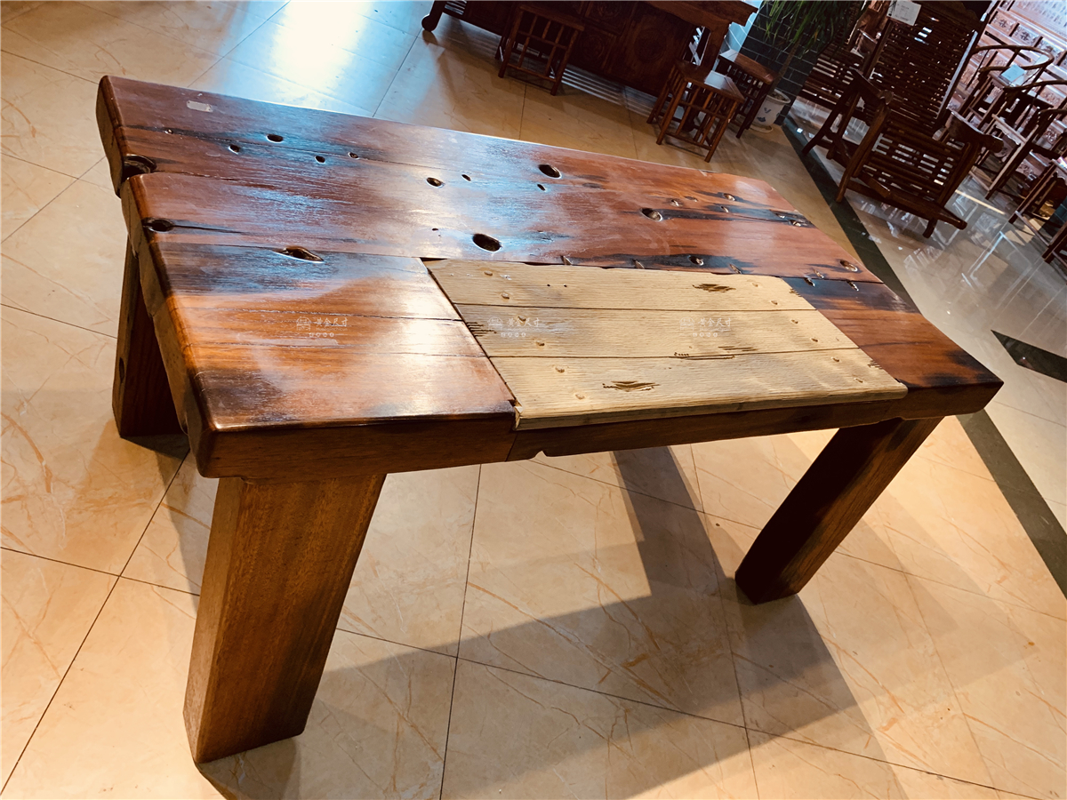 1.5米长方形老船木茶台 特价  (14).jpg