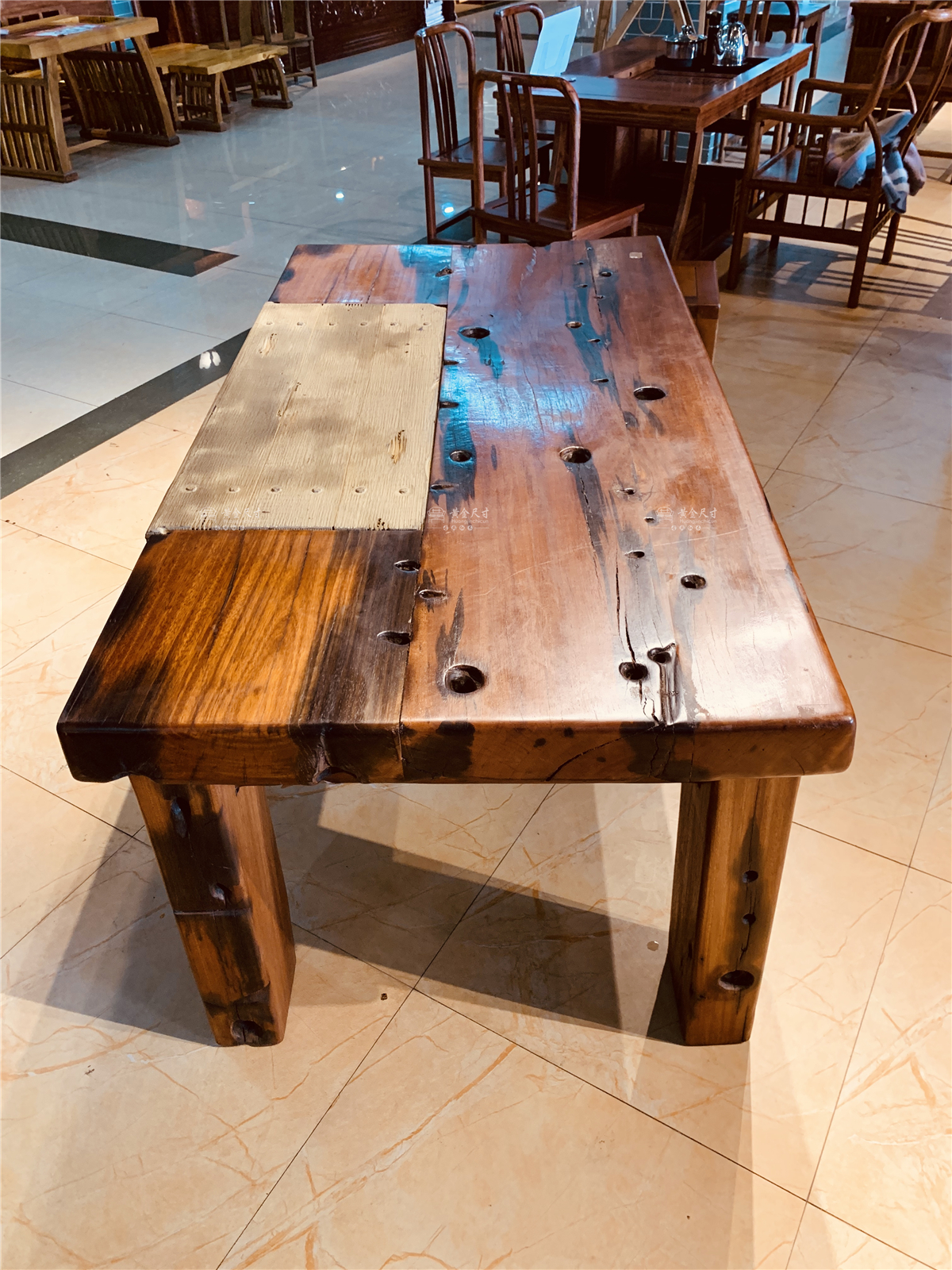 1.5米长方形老船木茶台 特价  (13).jpg