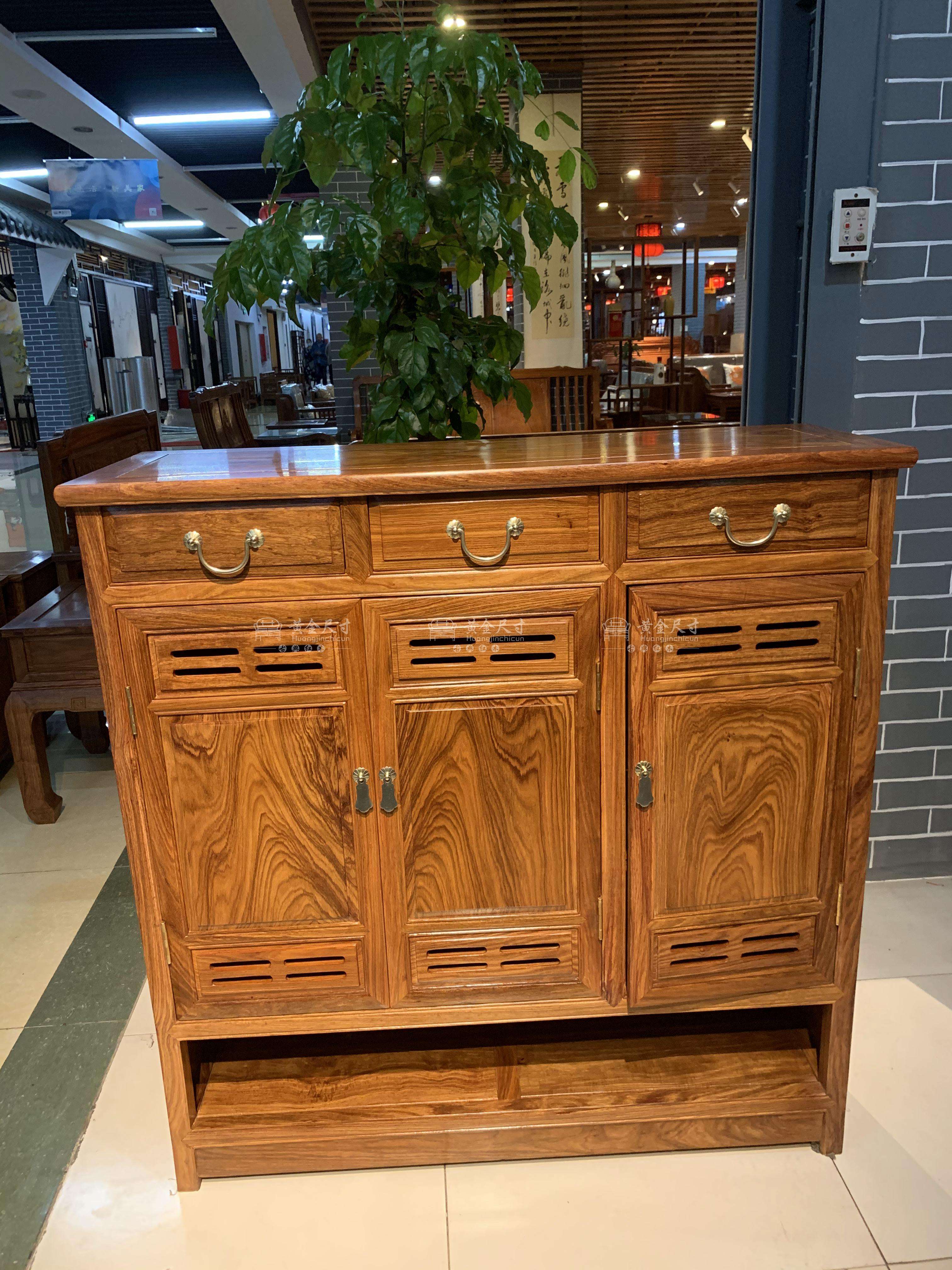 1.06米豪华三门鞋柜 A18烫蜂蜡 (4).JPG