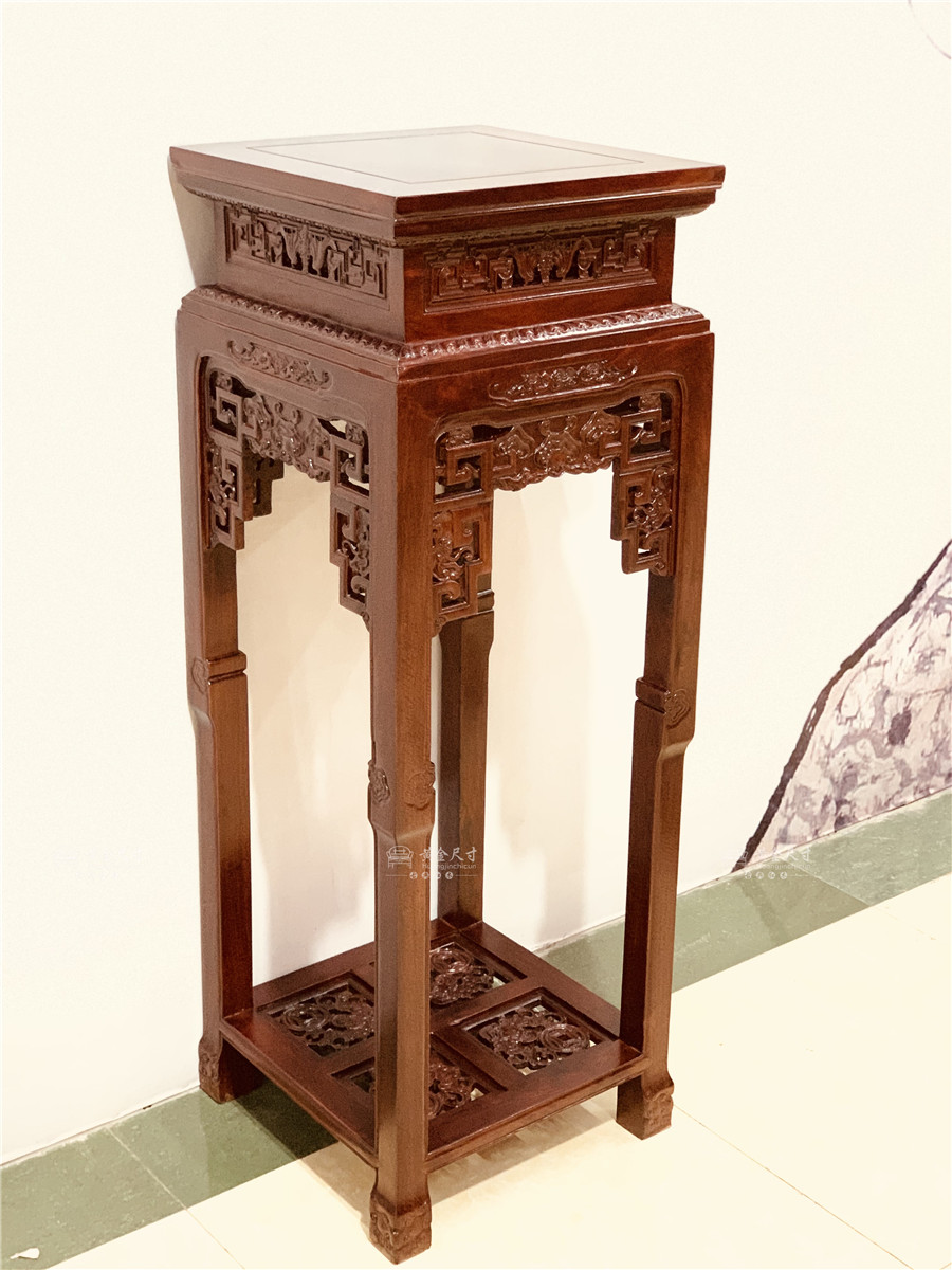 1.2米高花几【中堂】酸枝色 A18 (14).jpg