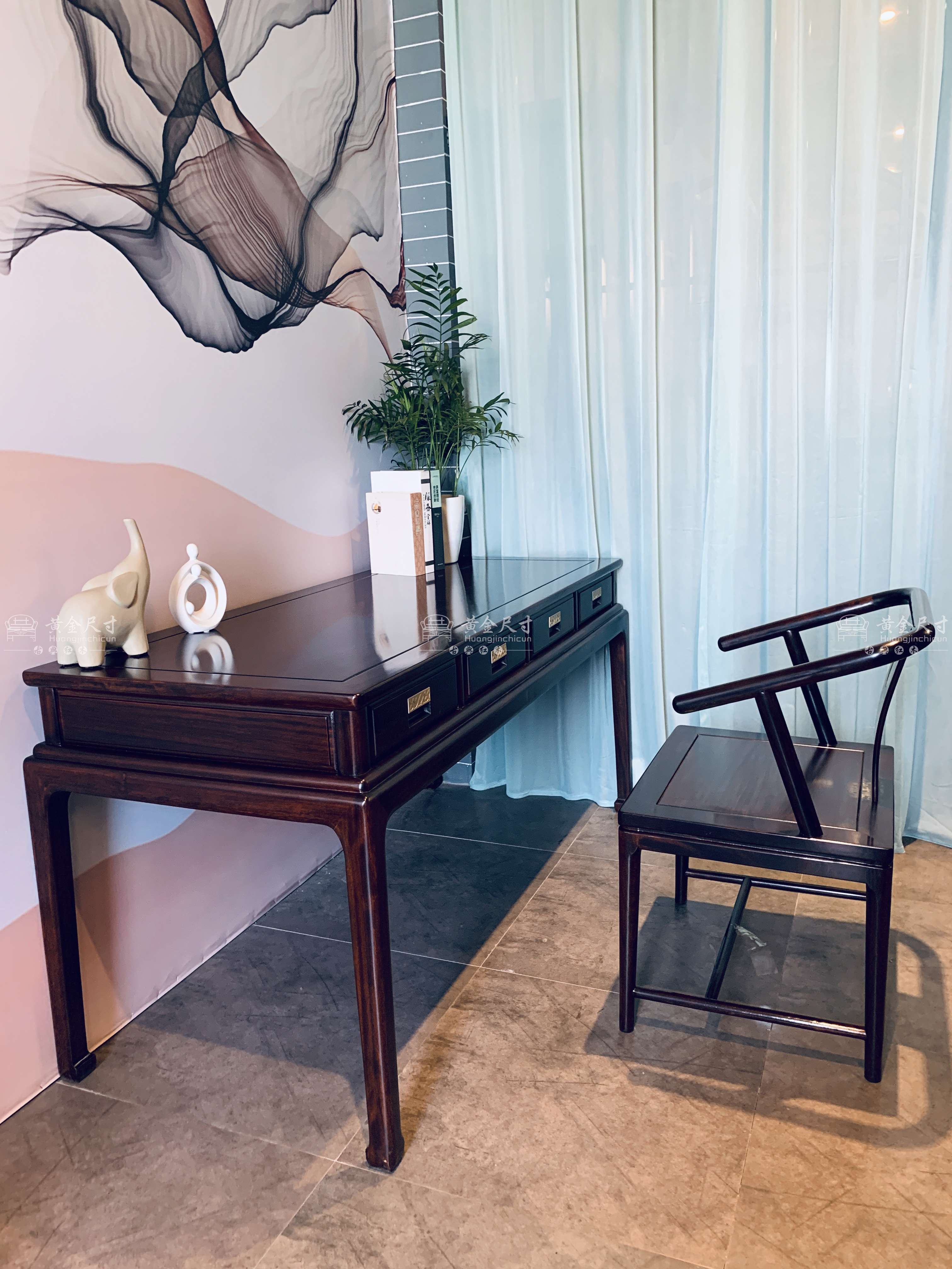 1.53米新中式马蹄写字台 A93擦生漆 (9).JPG