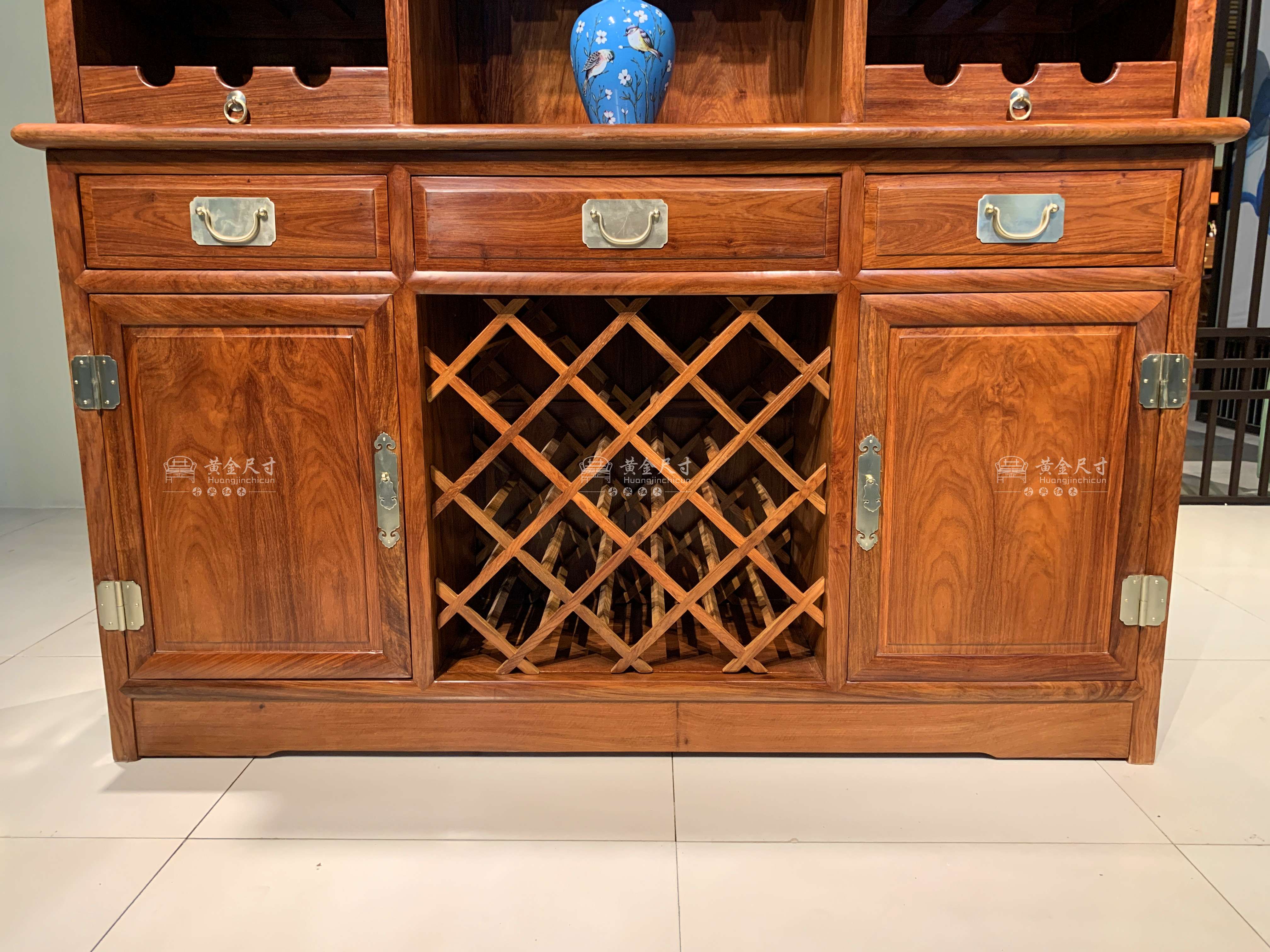 1.53米素面红酒柜A18蜜蜡  (8).jpg