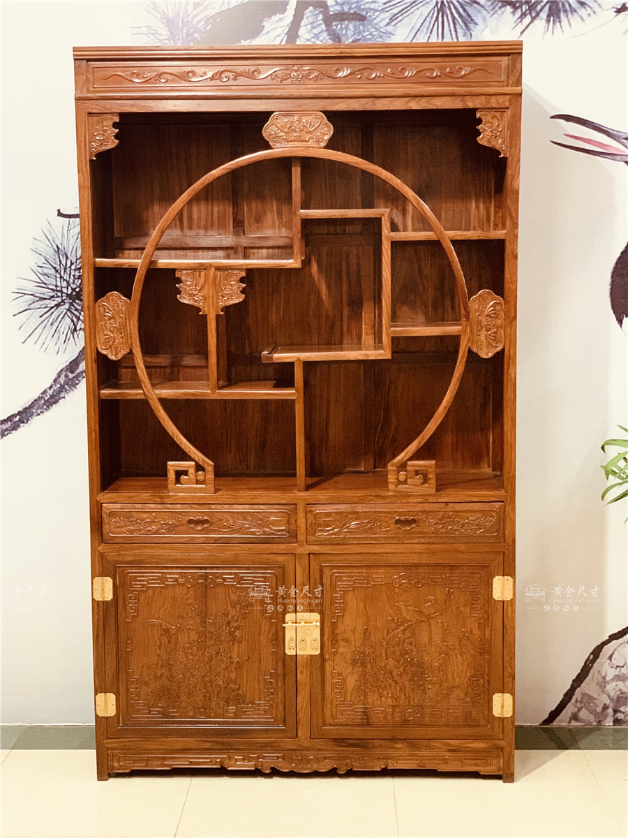 1.2米豪华五福博古柜 单个刺猬紫檀 蜜蜡 (8).jpg