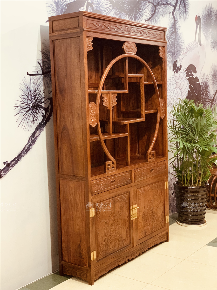 1.2米豪华五福博古柜 单个刺猬紫檀 蜜蜡 (5).jpg