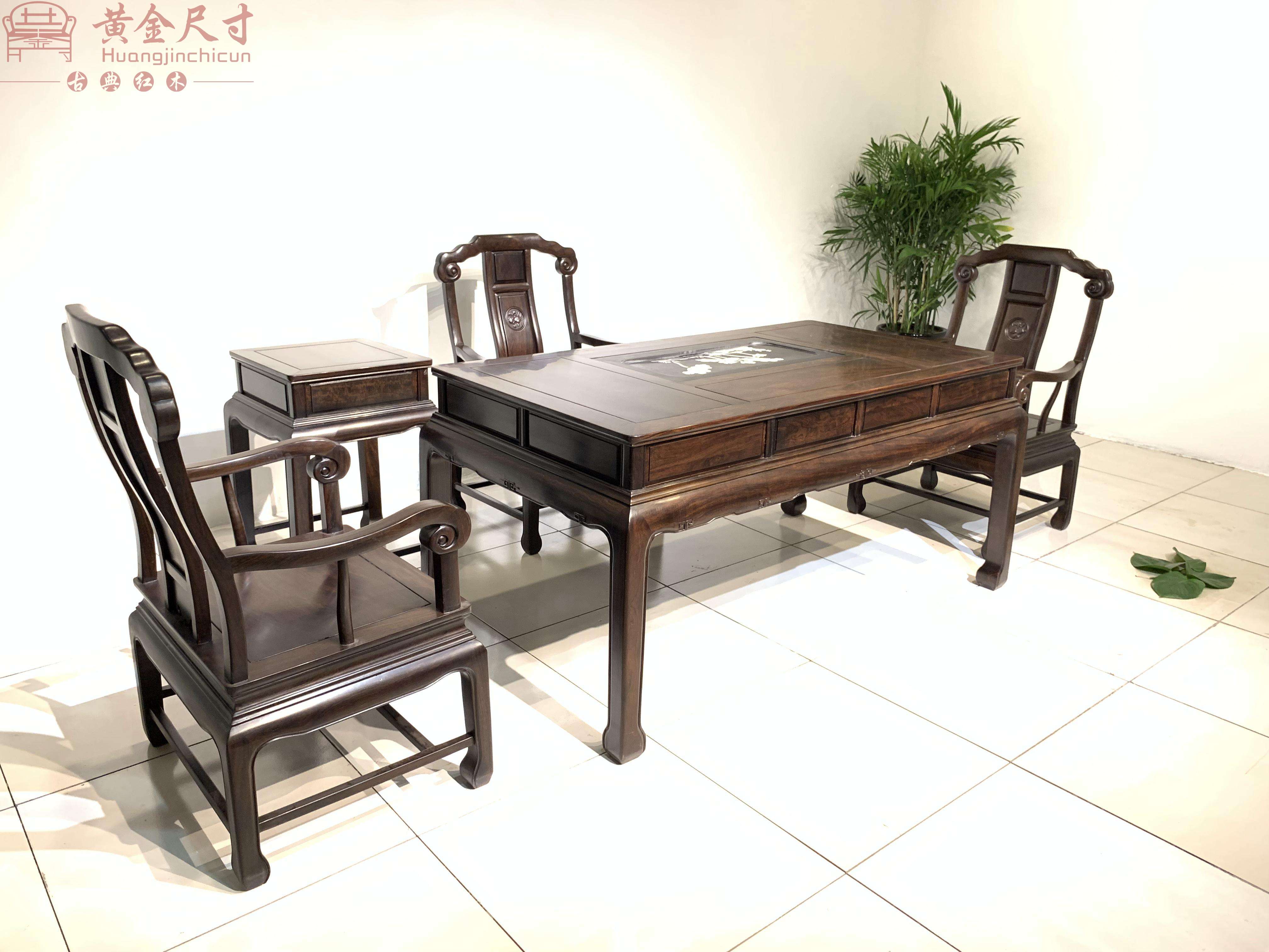 1.6米豪华办公茶台 黑檀木 A3 (13).JPG