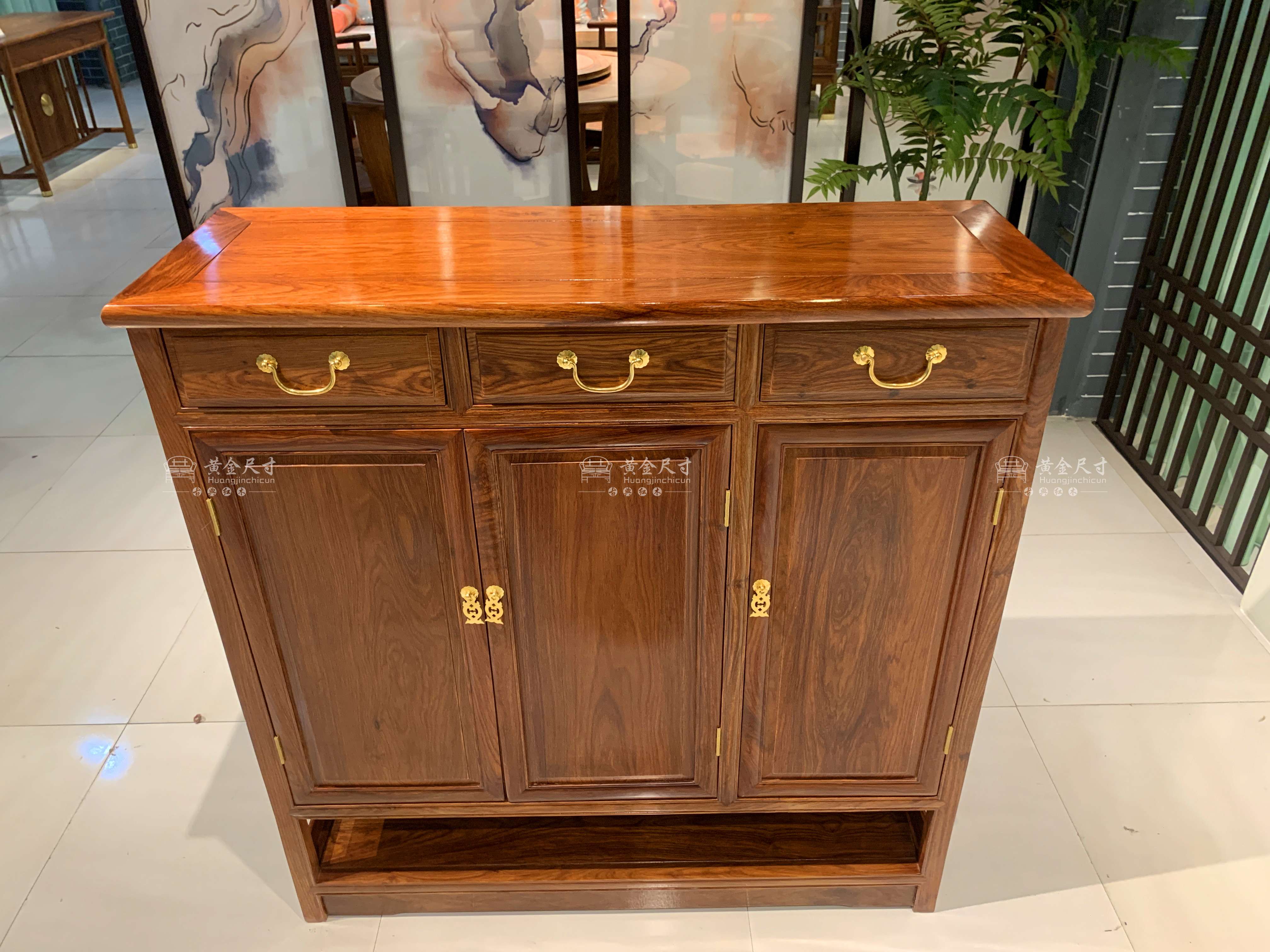 1.06米素面三门鞋柜 A18蜜蜡  (6).jpg