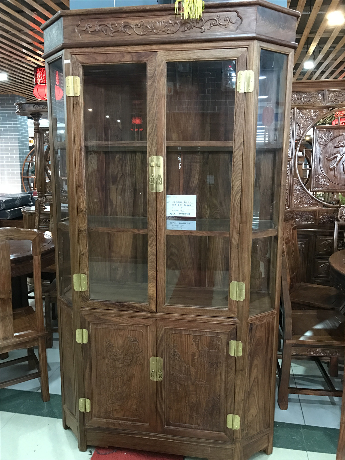 1.1米三面大玻璃柜